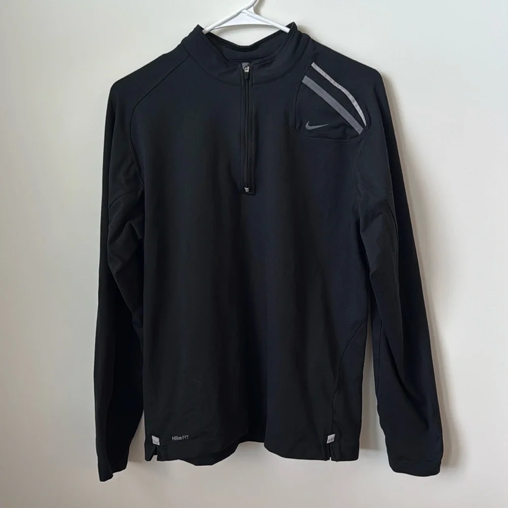 Black Nike Dri-Fit‎ Quarter-zip Jacket